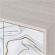 Bowery Hill Contemporary Console Cabinet with Marble Print in Neutral
