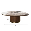 Bowery Hill Coffee Table with Ceramic Top and Walnut Finish