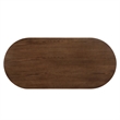 Bowery Hill Oval Oak Dining Table with Vertical Pattern Design