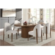 Bowery Hill Oval Oak Dining Table with Vertical Pattern Design