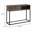 Bowery Hill Engineered Wood Writing Desk in Rustic Oak and Black