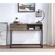 Bowery Hill Engineered Wood Writing Desk in Rustic Oak and Black