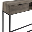 Bowery Hill Engineered Wood Writing Desk in Rustic Oak and Black