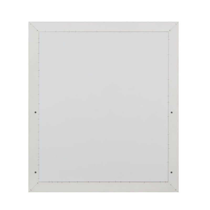 Bowery Hill Contemporary MDF Wood Mirror in Pink High Gloss Finish