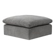 Bowery Hill Modular Linen Upholstered Ottoman in Grey Fabric