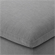 Bowery Hill Modular Linen Upholstered Ottoman in Grey Fabric