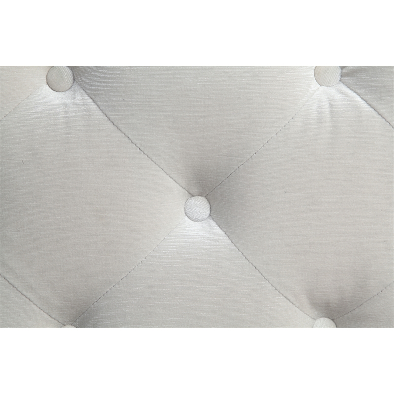 Bowery Hill Upholstered Tufted Sectional Sofa with 4 Pillows in Beige Fabric