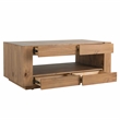 Bowery Hill 4-Drawer Rectangular Coffee Table in Pine Oak Finish