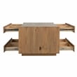 Bowery Hill 4-Drawer Rectangular Coffee Table in Pine Oak Finish