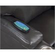 Bowery Hill Transitional Leather Power Lift Recliner in Gunmetal