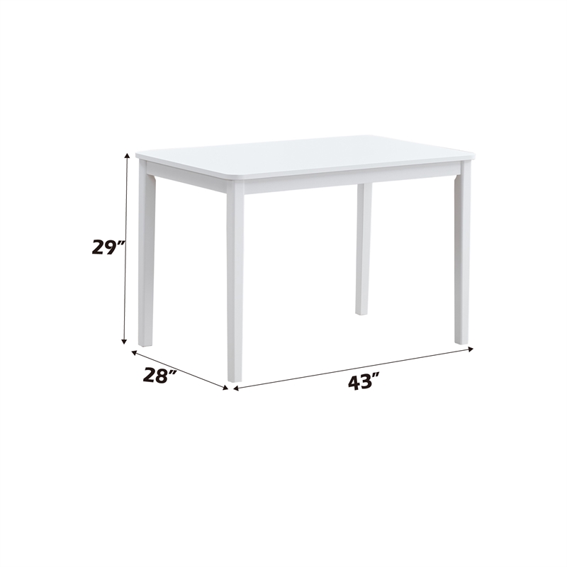 Bowery Hill 5-Piece Wood/Fabric Dining Set in Brown and White