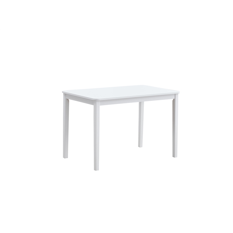 Bowery Hill 5-Piece Wood/Fabric Dining Set in Brown and White