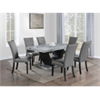 Bowery Hill Rectangular Dining Table with Engineered Stone Top in Gray