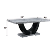 Bowery Hill Rectangular Dining Table with Engineered Stone Top in Gray