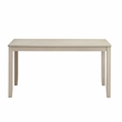 Bowery Hill Rubberwood Rectangular Dining Table in Antique White