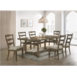 Bowery Hill Rectangular Wood Dining Table in Weathered Oak Finish