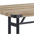Bowery Hill Rectangular Wood Top Dining Table in Oak and Sandy Black