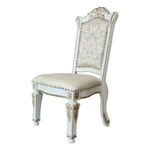 Bowery Hill Faux Leather Upholstered Side Chair with Nailhead Trim