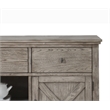 Bowery Hill Rocky Gray Oak Server with Wine Rack and 3 Drawers