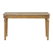 Bowery Hill Daesha Rectangular Marble Top Sofa Table in Antique Gold