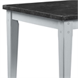 Bowery Hill Rectangular Dining Table with Marble Top and Antique White Frame