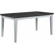 Bowery Hill Rectangular Dining Table with Marble Top and Antique White Frame