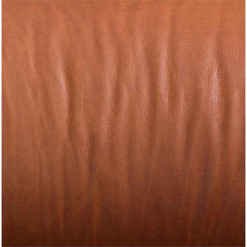 Bowery Hill Upholstery Sofa with Sloped Arms in Cognac Leather