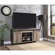 Bowery Hill Storage TV Stand with Barn Doors in Rustic Oak