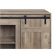Bowery Hill Storage TV Stand with Barn Doors in Rustic Oak