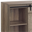 Bowery Hill Storage TV Stand with Barn Doors in Rustic Oak