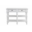 Bowery Hill Rorratt Kitchen Island with Marble Top in White Finish