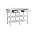 Bowery Hill Rorratt Kitchen Island with Marble Top in White Finish