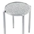 Bowery Hill Round Glass End Table with Chrome Frame
