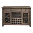 Bowery Hill Wooden Dining Server with Wine Rack in Weathered Cherry
