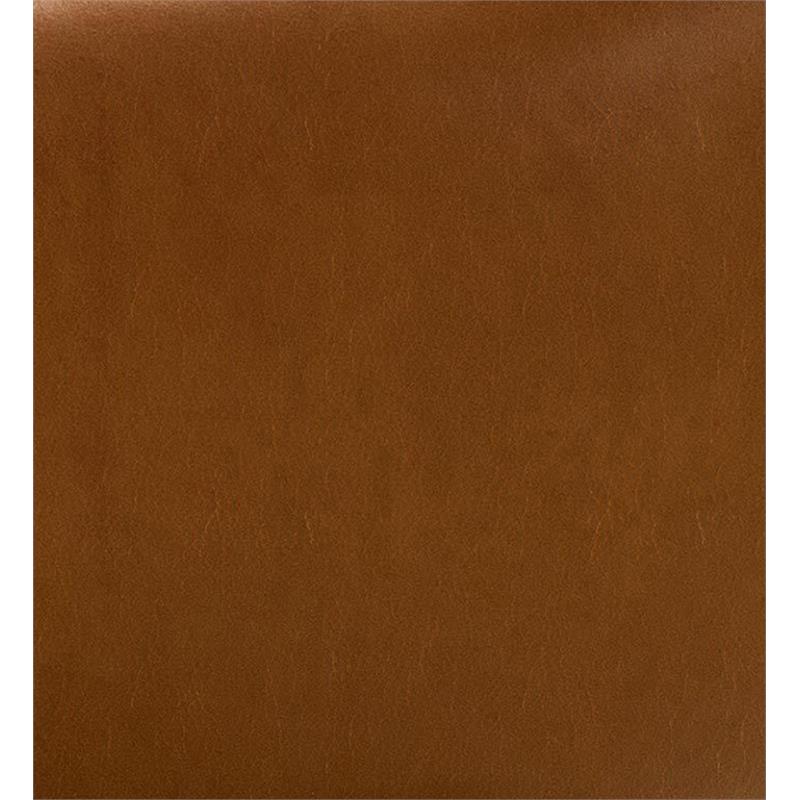 Bowery Hill Upholstery Chair with Sloped Arms in Cognac Brown Leather