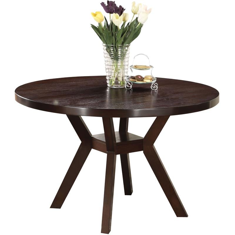 Bowery Hill Round Dining Table in Deep Espresso Finish