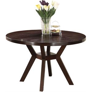 Bowery Hill Round Dining Table in Deep Espresso Finish