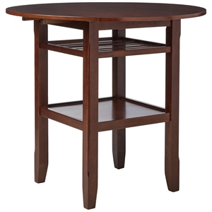Bowery Hill Tartys Counter Height Dining Table in Cherry Finish