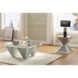 Bowery Hill Square End Table with Faux Diamonds and Mirror Finish