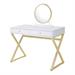 White & Gold Finish