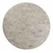 Bowery Hill Karsen Round Dining Table with Marble Top and Rustic Oak Base