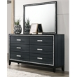 Bowery Hill Rectangular Wood Frame Dresser Mirror in Weathered Black