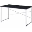 Bowery Hill Rectangular Writing Desk in Black and Chrome