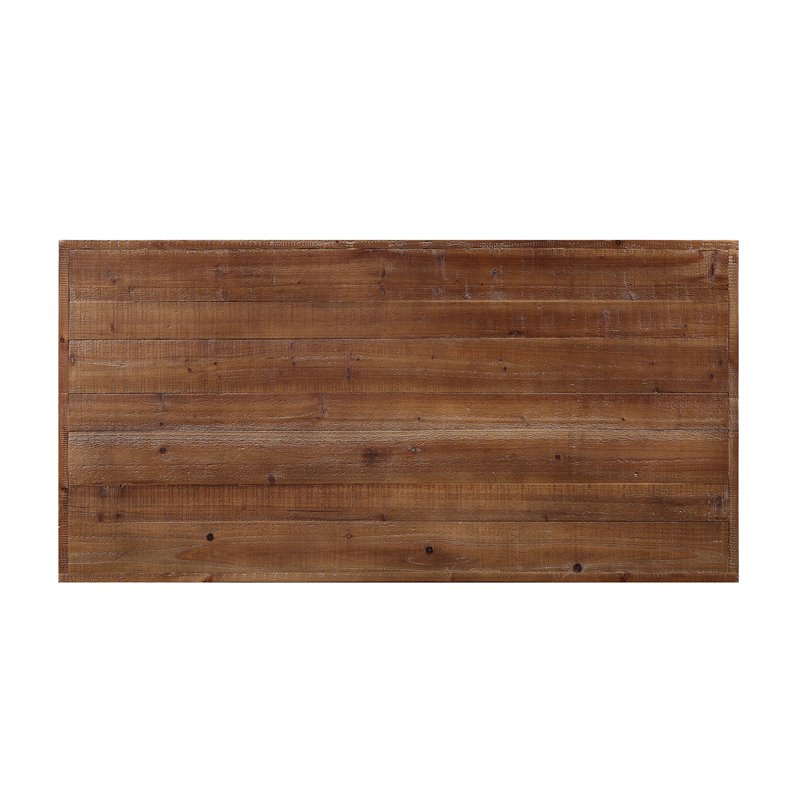 Bowery Hill Rectangular Wooden Coffee Table in Weathered Oak and Sandy Black