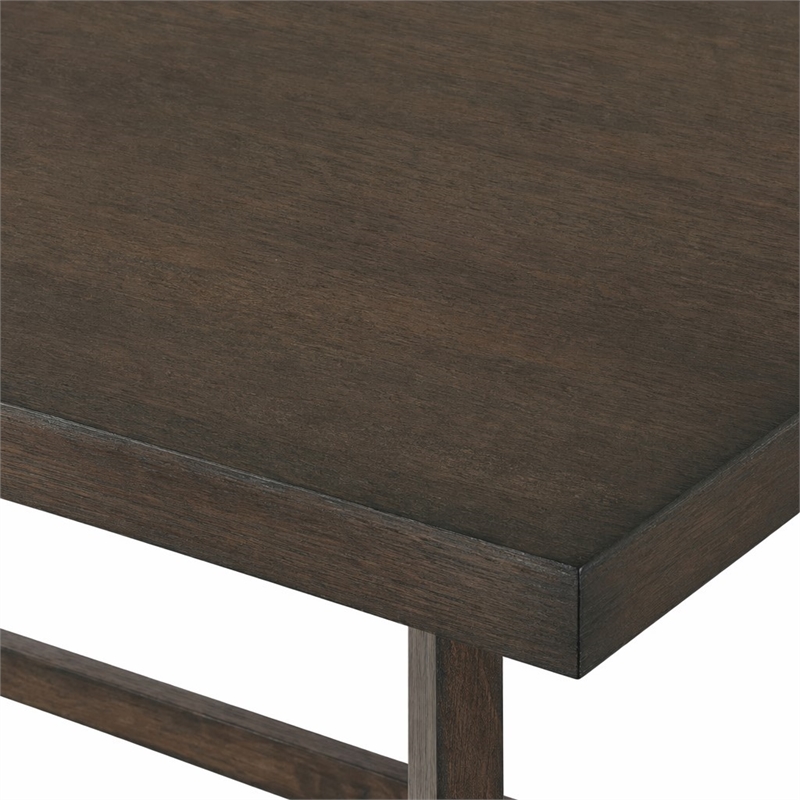 Bowery Hill Farren Rectangular Wooden Dining Table in Espresso