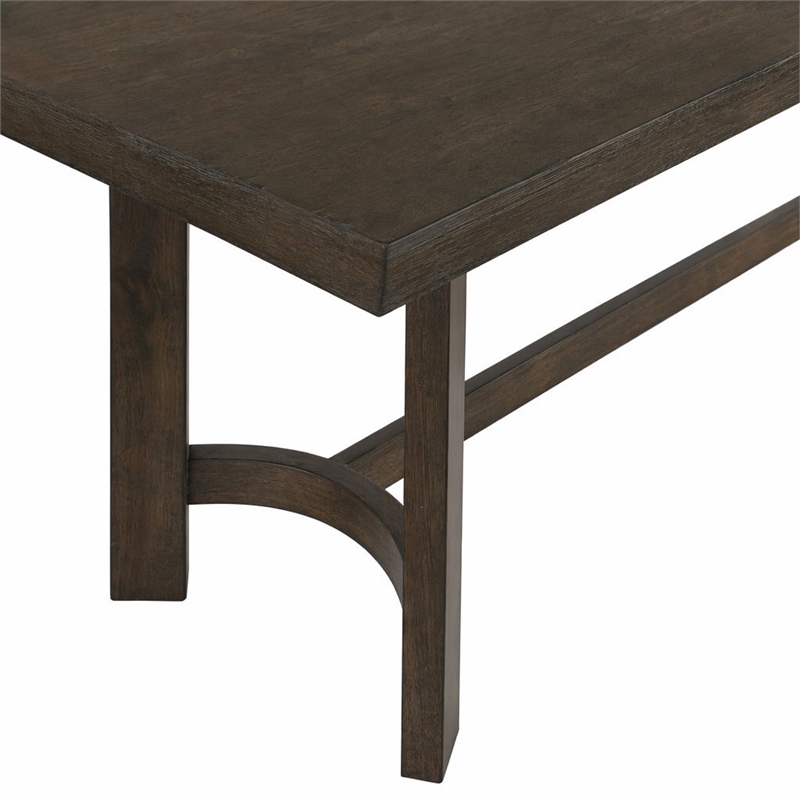 Bowery Hill Farren Rectangular Wooden Dining Table in Espresso
