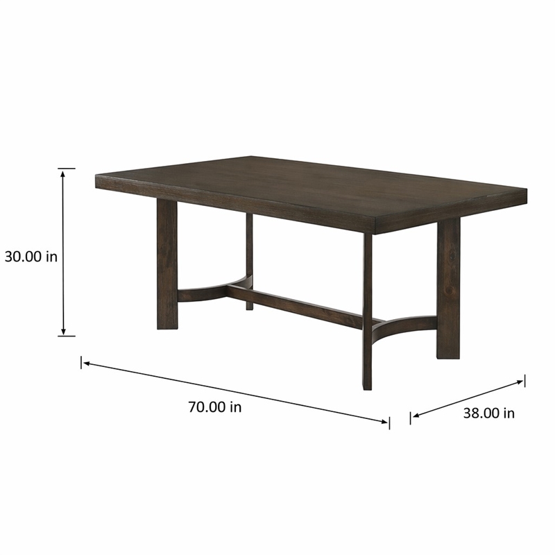 Bowery Hill Farren Rectangular Wooden Dining Table in Espresso