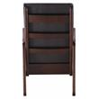 Bowery Hill Faux Leather Rocking Chair in Dark Brown and Espresso