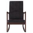 Bowery Hill Faux Leather Rocking Chair in Dark Brown and Espresso