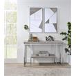 Bowery Hill Wall Accent Mirrors Set with Metal Frame and Wooden Inlay